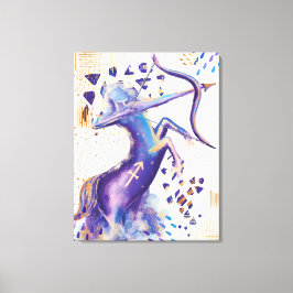 Impressão Em Tela Sagittarius Abstrato Watercolor Wall Art