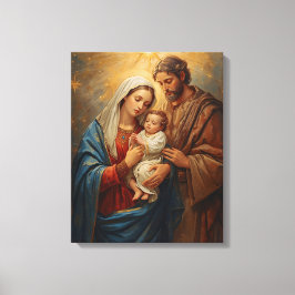 Impressão Em Tela Sagrada Família Arte de Natal em Tela para Lar Pac