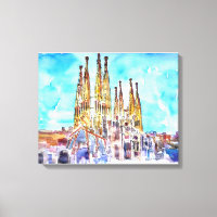 Sagrada Familia Pintor de aquarela Barcelona