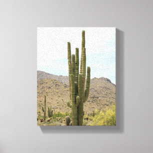 Impressão Em Tela Saguaro Cactus na cor do deserto da Arizona 8x10