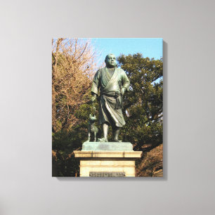 Impressão Em Tela Saigo Takamori (O Último Samurai) & Estátua De Cac