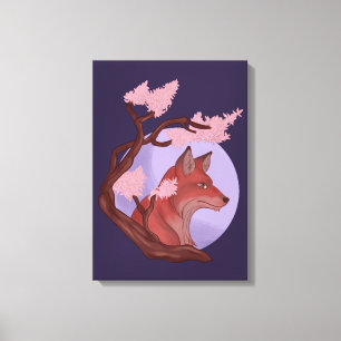 Impressão Em Tela Sakura Fox