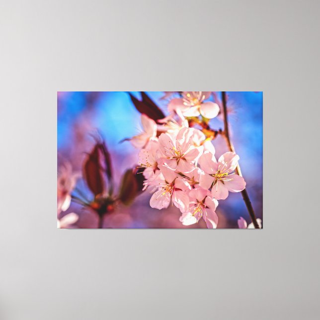 Impressão Em Tela Sakura No Sombreado Das Árvores (Frente)