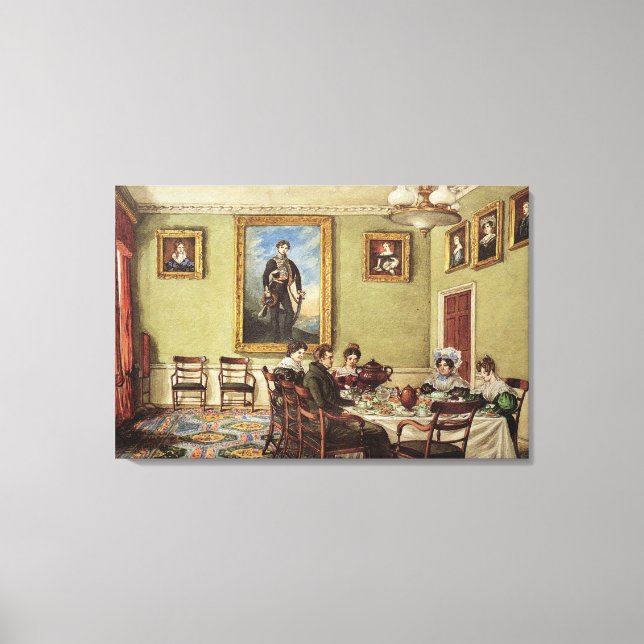 Impressão Em Tela Sala de jantar em Langton Hall (Frente)