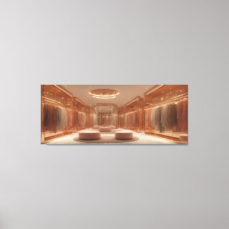 Impressão Em Tela sala virtual de ajuste de moda realista