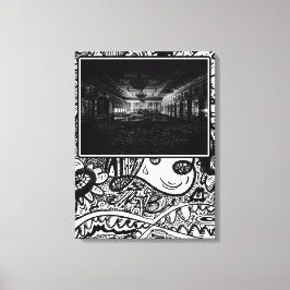 Impressão Em Tela Salão Negro e Branco