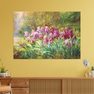 Impressão Em Tela Salgueiros e Íris junto a um Riacho