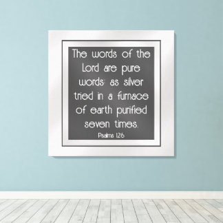 Impressão Em Tela Salmo 12:6