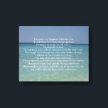 Impressão Em Tela Salmo 23 O Senhor é a minha pastora, bela praia<br><div class="desc">Linda arte de canvas cristã de praia com o salmo 23: O Senhor é meu pastor. Não vou querer. Ele me fez deitar-me em pastos verdes. Ele me levou ao lado das águas calmas. Ele restaura minha alma. Este verso bíblia bonito faz um presente maravilhoso para uma igreja ou um...</div>