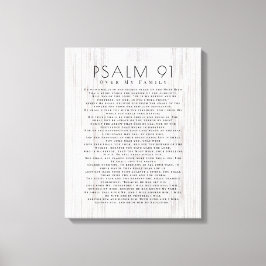 Impressão Em Tela Salmo 91 Da Madeira Rustic Sobre O Sinal Cristão D