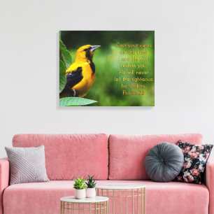 Impressão Em Tela Salmos 55:22 Inspiracional