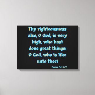 Impressão Em Tela Salms 71:19 Bíblia Verse KJV Wall Art