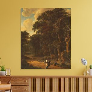 Impressão Em Tela Salomon Rombouts - Paisagem Florestal com Floresta