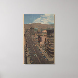 Impressão Em Tela Salt Lake City, Utá - vista do St. principal