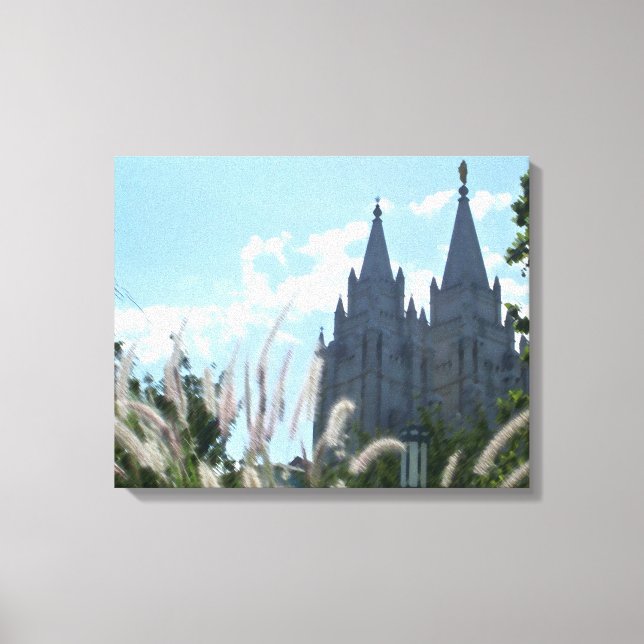 Impressão Em Tela Salt Lake Temple (pintado) (Frente)