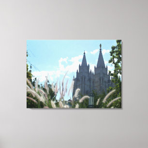 Impressão Em Tela Salt Lake Temple (pintado)