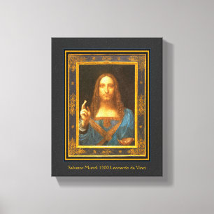 Impressão Em Tela Salvator Mundi 1500 Leonardo da Vinci
