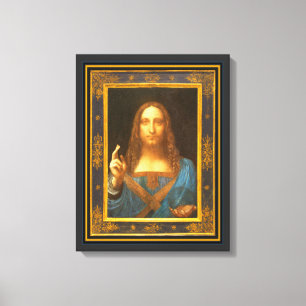 Impressão Em Tela Salvator Mundi 1500 Leonardo da Vinci