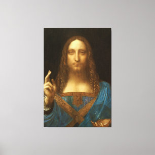 Impressão Em Tela Salvator Mundi por Leonardo da Vinci (c1500)
