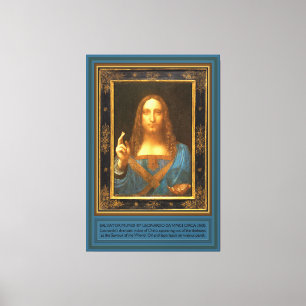 Impressão Em Tela Salvator Mundi por Leonardo da Vinci c 1500