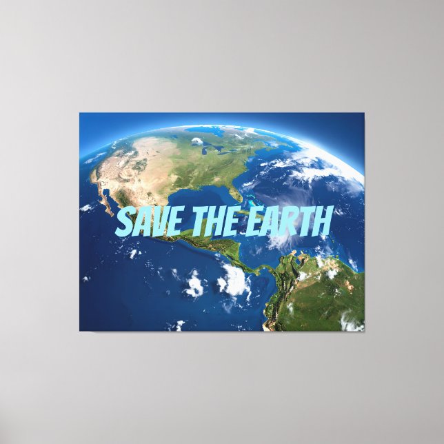 Impressão Em Tela Salve a Terra (Frente)