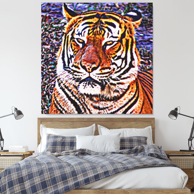 Impressão Em Tela Salve Os Tigres (Insitu(Quarto))