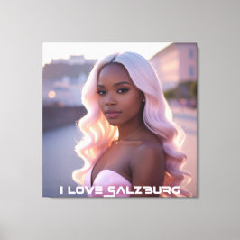 IMPRESSÃO EM TELA SALZBURG - AUSTRIA - I LOVE SALZBURG