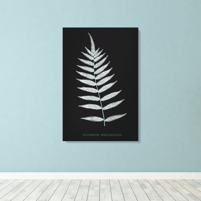 Impressão Em Tela Samambaia - Polypodyum Fraxinifolium - efeito de R (Insitu(piso de madeira))