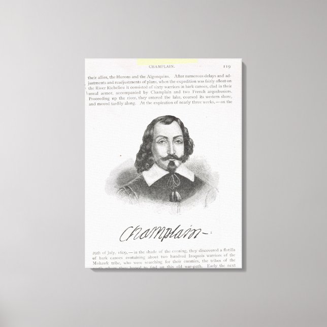 Impressão Em Tela Samuel de Champlain (Frente)