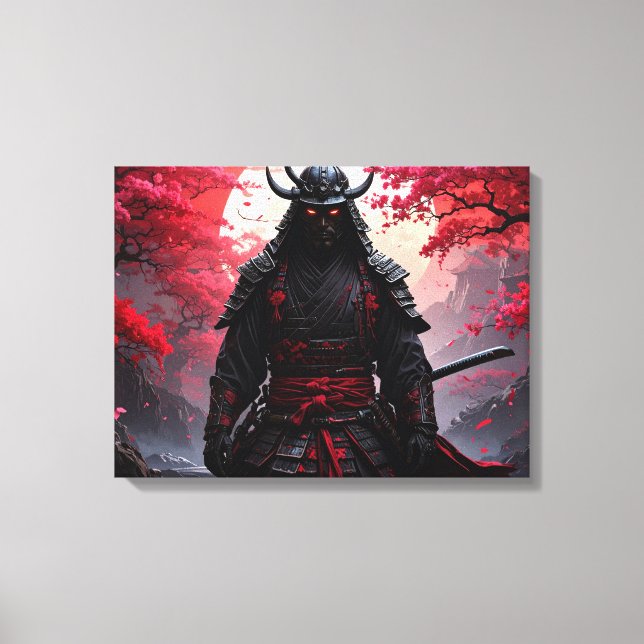 Impressão Em Tela Samurai (Frente)
