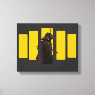 Impressão Em Tela Samurai Cibernético Guerreiro Japonês Arte Bushido