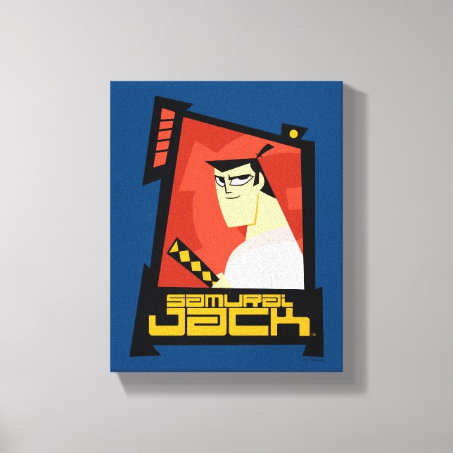 Impressão Em Tela Samurai Jack Sorria Gráfico de Quadro Futurístico (Frente)