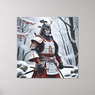 impressão em tela Samurai Japonês