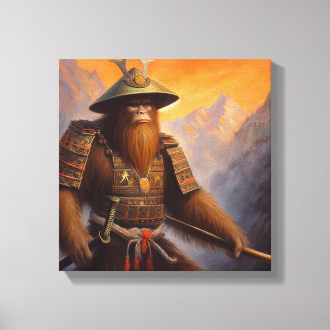 Impressão Em Tela Samurai Pé Grande (Frente)