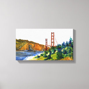 Impressão Em Tela San Francisco e golden gate bridge bonito