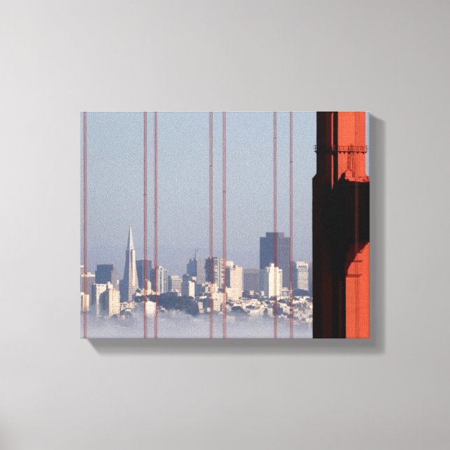 Impressão Em Tela San Francisco Skyline, da ponte Ouro Gate. (Frente)