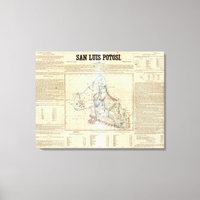 Impressão Em Tela San Luis Potosi, México (Frente)