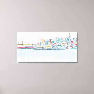 Impressão Em Tela San panorâmico Franciso, CA