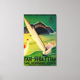Impressão Em Tela San Sebastian Vintage Poster Europe