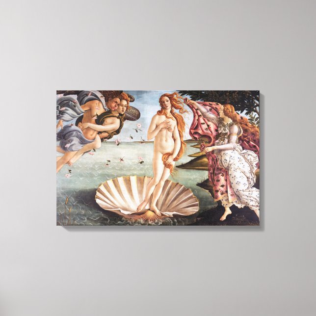 Impressão Em Tela Sandro Botticelli - Nascimento de Vênus (Frente)