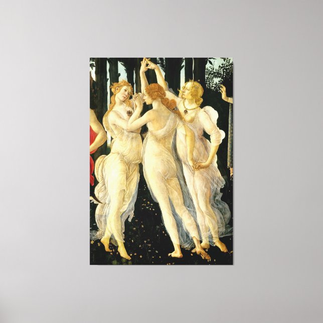 Impressão Em Tela Sandro Botticelli "Primavera - Três Graças"  (Frente)