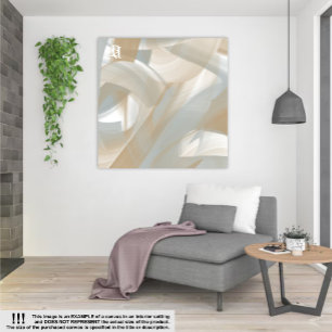 Impressão Em Tela Sandy Tornado Trend Abstrato Art Beige White