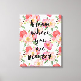 Impressão Em Tela Sangue Onde Você Plantou Cor De Água Rosa Floral