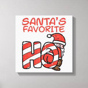 Impressão Em Tela Santas Favoritas Engraçadas Adultos de Natal