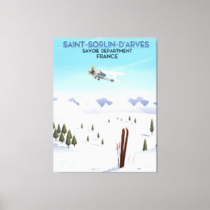 Impressão Em Tela Santo Sorlin d'Arves França ski poster
