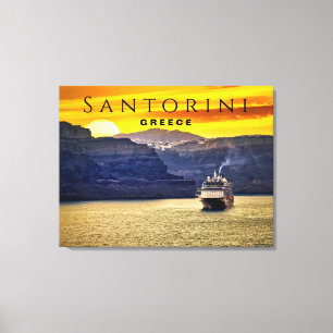 Impressão Em Tela Santorini, Grécia