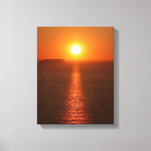 Impressão Em Tela Santorini Sunset - Ilha Grega -