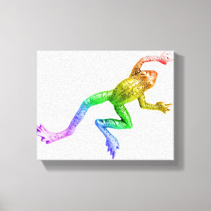 Impressão Em Tela Sapo colorido arco-íris de SlipperyJoe renderizado