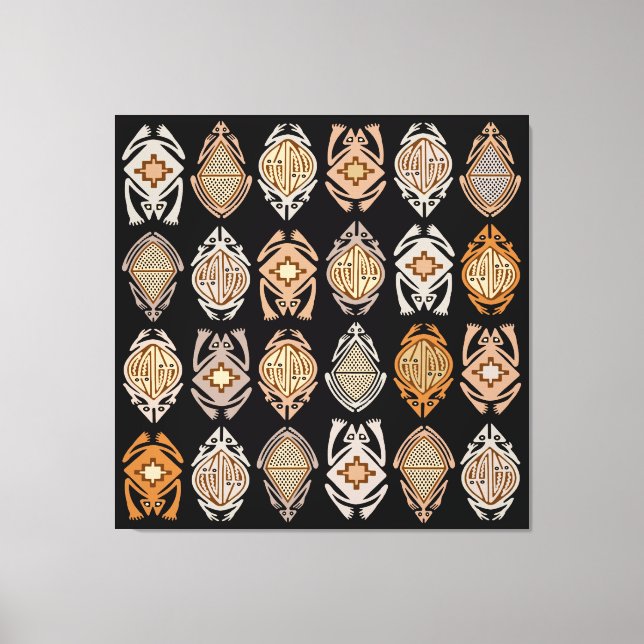 Impressão Em Tela Sapos Saltitantes (Frente)