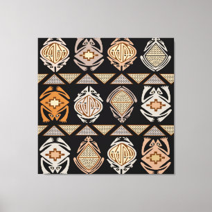 Impressão Em Tela Sapos Salto Tribal